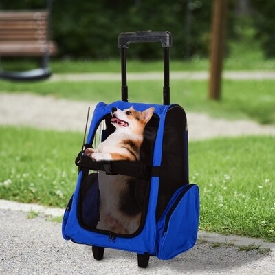 Hundetransporttasche Haustierrucksack – 2-in-1, Blau