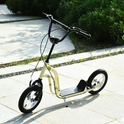 Tretroller Scooter Cityroller Kinder Aluminium Beige