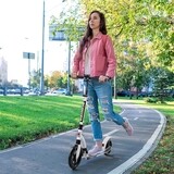 Kinderscooter Kickscooter Tretroller Stossdämpfung Alu Weiss