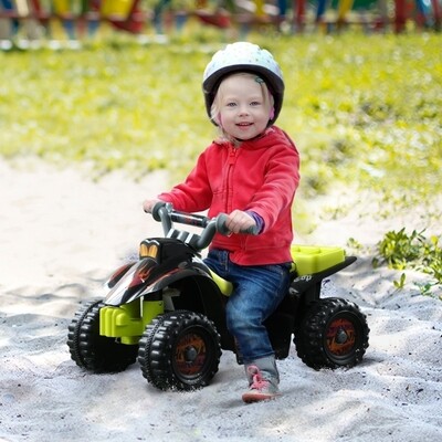 Elektroquad für Kinder | Elektroauto | Kunststoff | 65 x 43 x 43 cm | Gelb, Schwarz