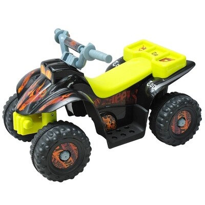 Elektroquad für Kinder | Elektroauto | Kunststoff | 65 x 43 x 43 cm | Gelb, Schwarz