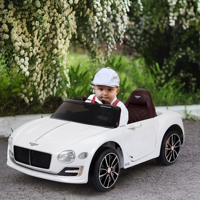 Elektro Kinderauto Bentley Metall, Kunststoff 108 x 60 x 43 cm Weiss