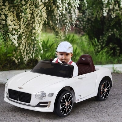 Elektro Kinderauto Bentley Metall, Kunststoff 108 x 60 x 43 cm Weiss