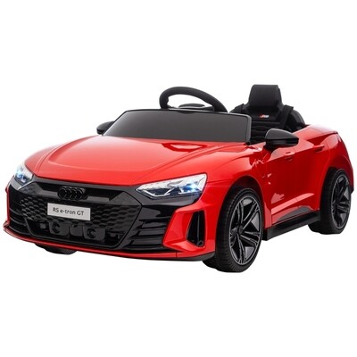 Kinderauto, Elektroauto, Audi RS, mit Sicherheitsgurt, Fernbedienung, Licht, rot+schwarz, 103 x 58 x 41cm
