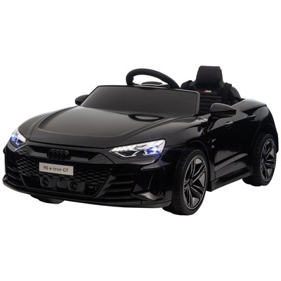 Kinderauto, Elektroauto, Audi RS e-tron, mit Sicherheitsgurt, Fernbedienung, Licht, schwarz, 103 x 58 x 41cm