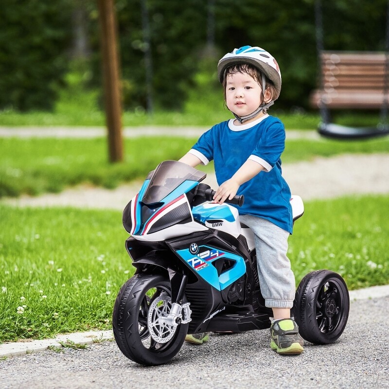 BMW Kindermotorrad, Elektromotorrad, Scheinwerfer, Blau, 82,5 x 42 x 54cm