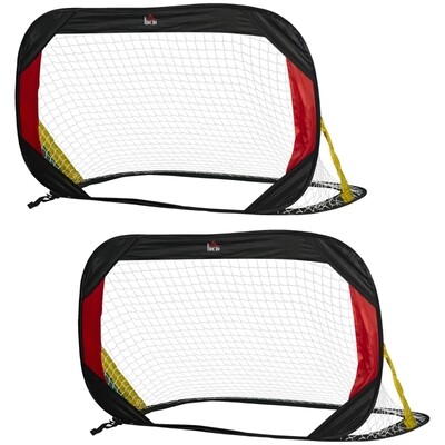 Fussballtor Klapptor 2er-Set mit Tragetasche 120 x 80 x 80cm Stahl