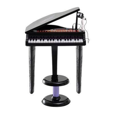 Kinderklavier Musikinstrument 37 Tasten inkl. Hocker schwarz