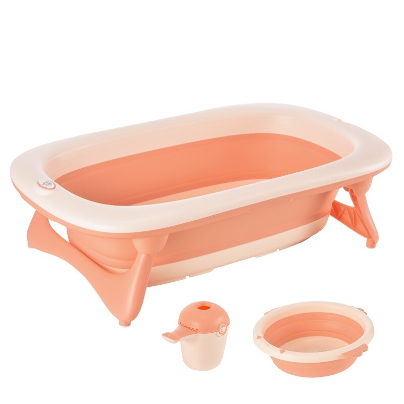 Babybadewanne mit 3 Teilen Babywanne Badewanne Kunststoff Rosa