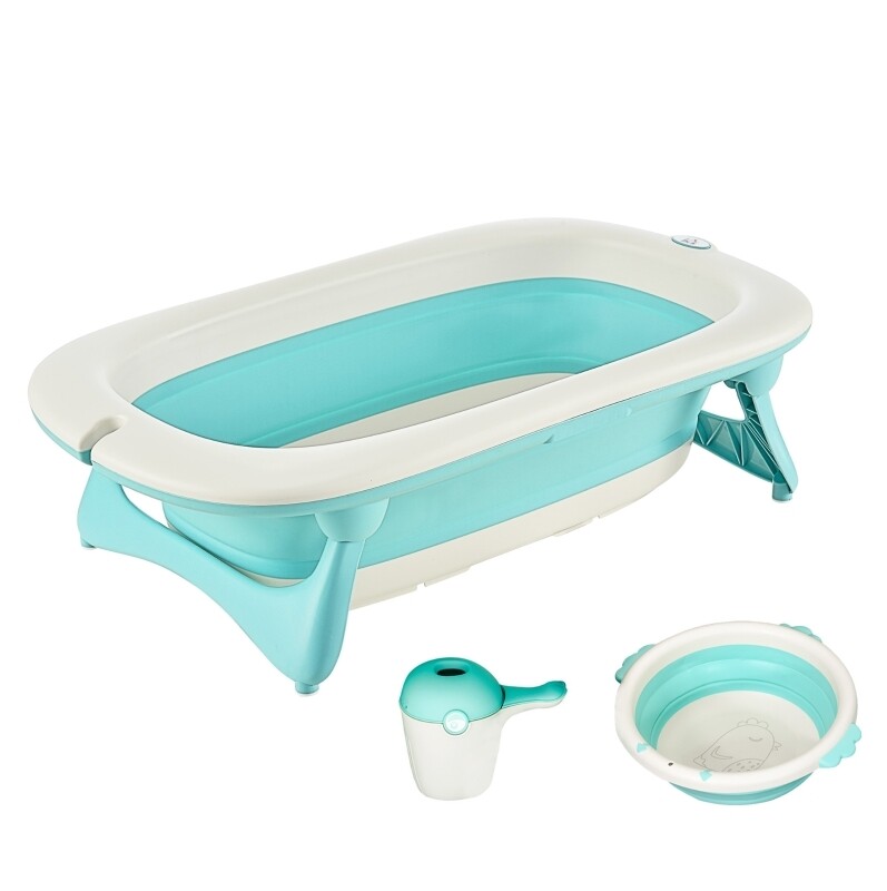 Babybadewanne mit 3 Teilen Babywanne Badewanne Kunststoff Grün