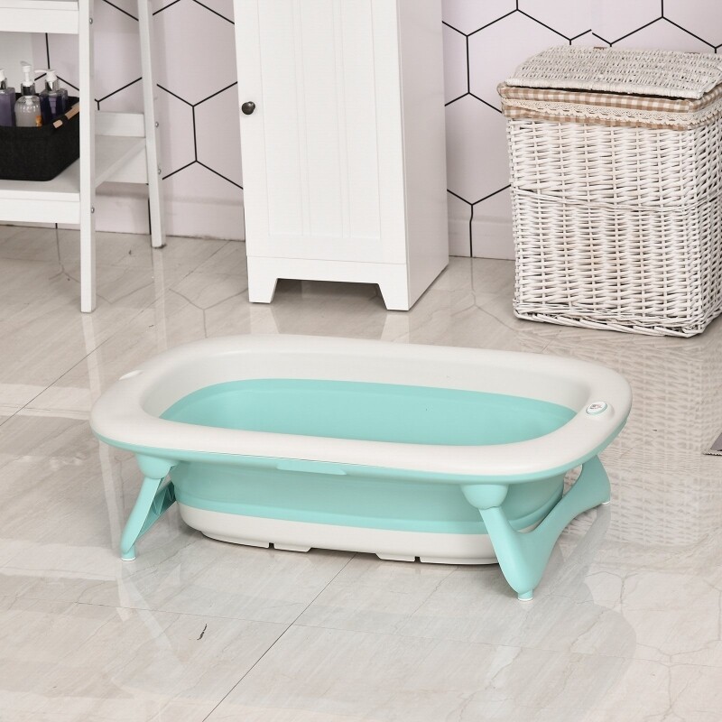 Ergonomische Babybadewanne Babywanne Badewanne Kunststoff Grün