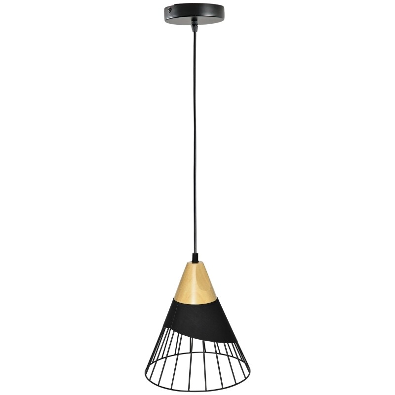 Hängeleuchte im Industriedesign, Gold+ Schwarz