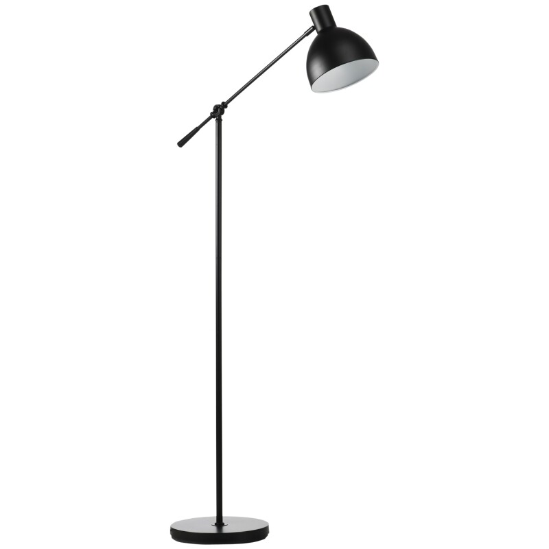Stehleuchte im Industriedesign, höhenverstellbar,  Schwarz