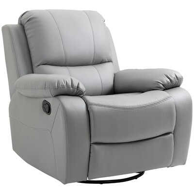 Relaxsessel mit Neigungsverstellung bis 135° 360 Grad drehbar Grau