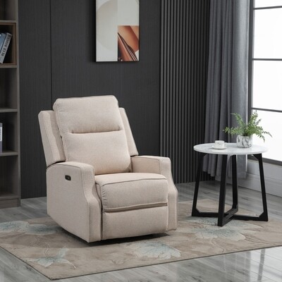 Relaxsessel Liegesessel TV Sessel Einzelsofa 150° neigbar Leinen-Touch Beige