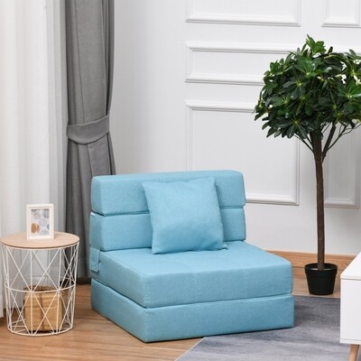 Schlafsessel Sofabett Einzelsofa Gästebett Blau
