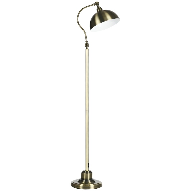 Stehleuchte im Vintage-Design, verstellbarer Winkel, Messing-Look