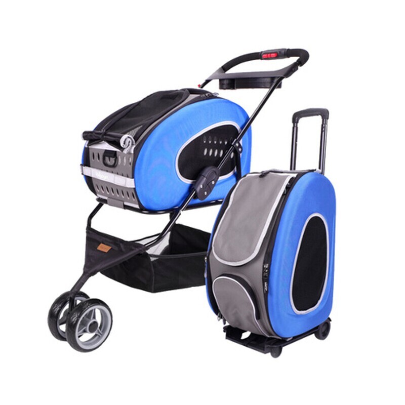 Ibiyaya EVA, PetStroller, Hundbuggy Hundewagen, 5 in 1, Blau