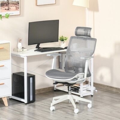 ergonomischer Bürostuhl mit Mesh-Gewebe grau
