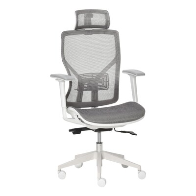 ergonomischer Bürostuhl mit Mesh-Gewebe grau