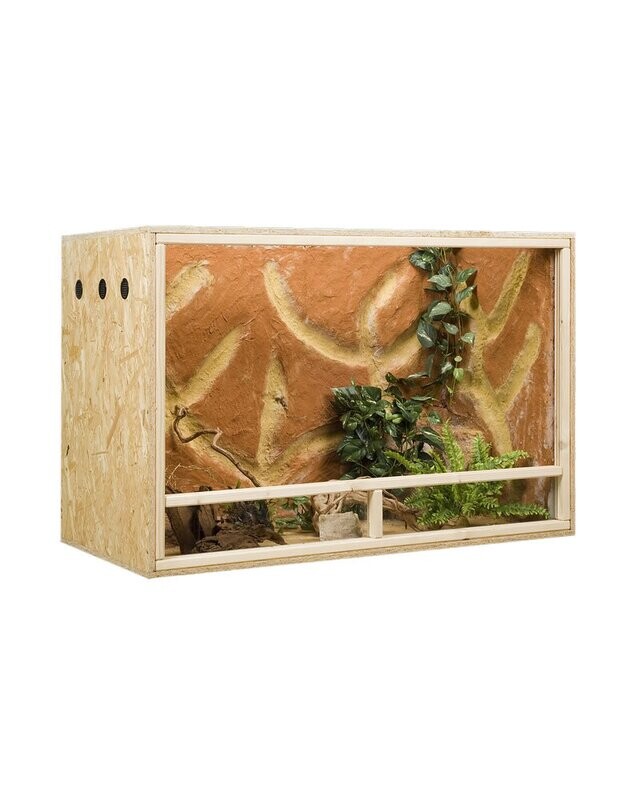 OSB Terrarium, Holzterrarium 120 x 60 x 80 cm mit Seitenbelüftung