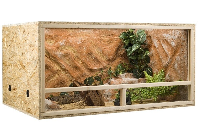 OSB Terrarium, Holzterrarium 120 x 60 x 60 cm mit Frontbelüftung