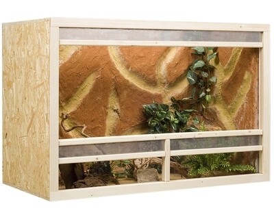 OSB Terrarium, Holzterrarium 120 x 60 x 80 cm mit Frontbelüftung