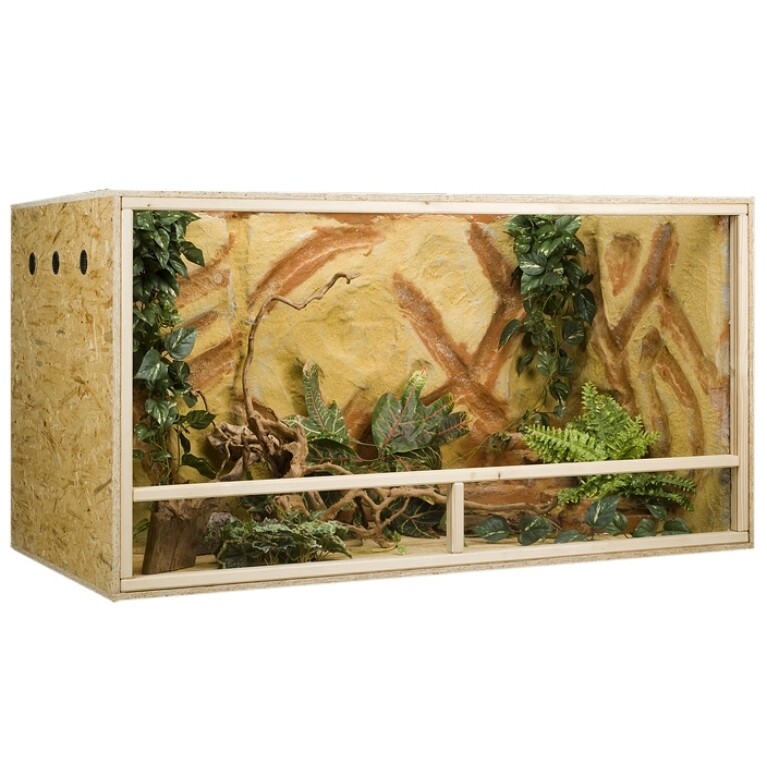 OSB Terrarium, Holzterrarium 150 x 80 x 80 cm mit Seitenbelüftung