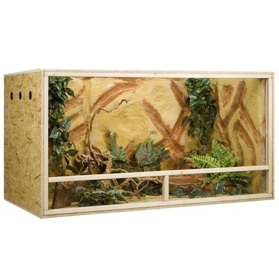 OSB Terrarium, Holzterrarium 150 x 80 x 80 cm mit Seitenbelüftung