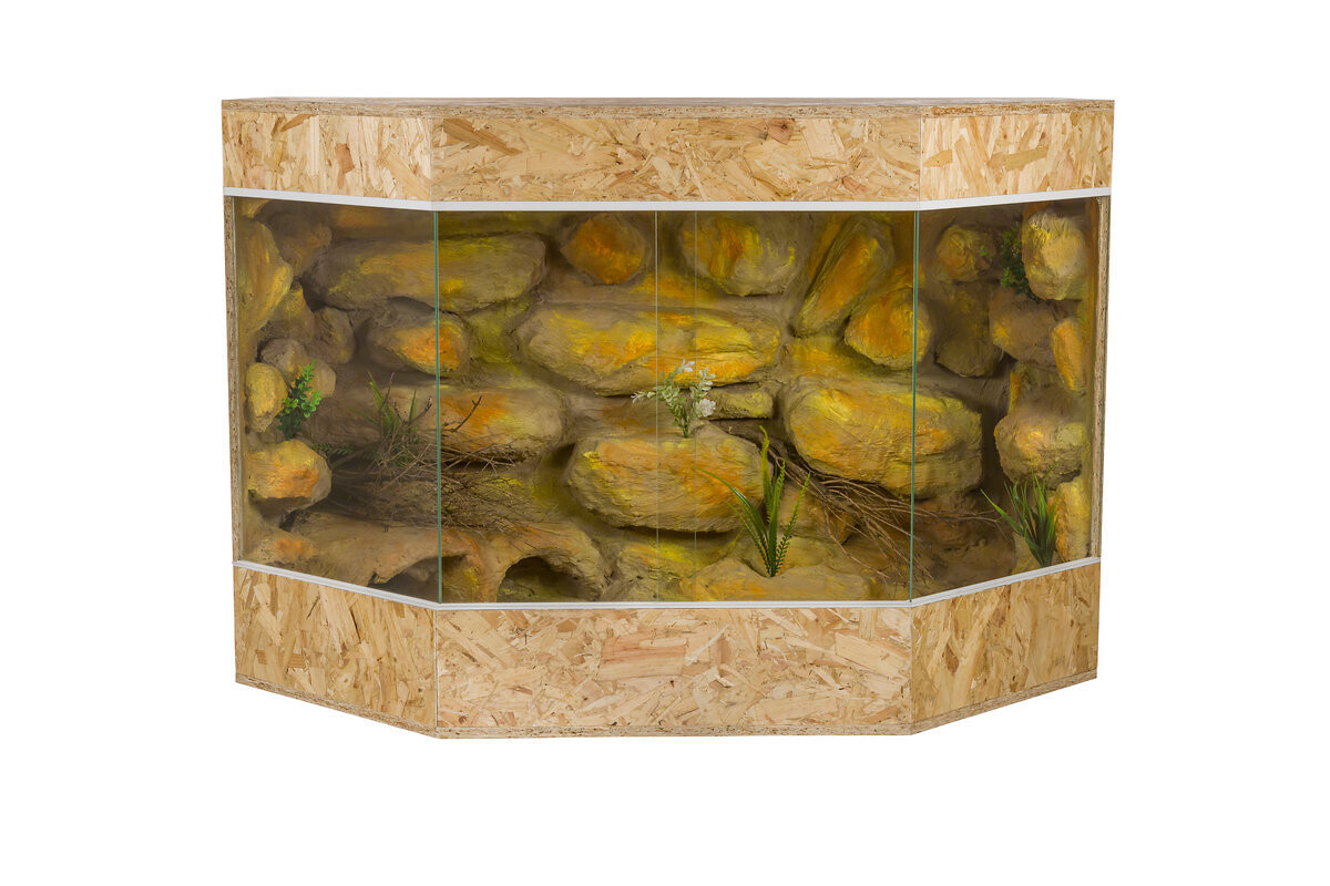 OSB Panorama-Terrarium, 120 x 60 x 80 cm mit Seitenbelüftung