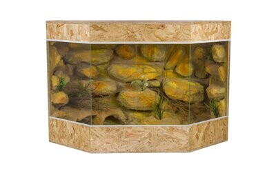 OSB Panorama-Terrarium, 120 x 60 x 80 cm mit Seitenbelüftung
