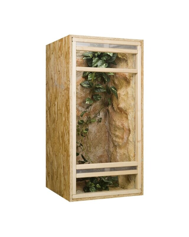 OSB Hochterrarium, Holzterrarium 60 x 60 x 120 cm mit Frontbelüftung