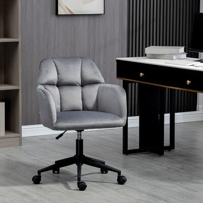 Bürostuhl, 5 Rollen, höhenverstelbar, modernes Design, grau