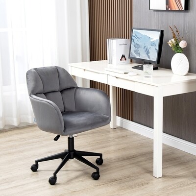 Bürostuhl, 5 Rollen, höhenverstelbar, modernes Design, grau