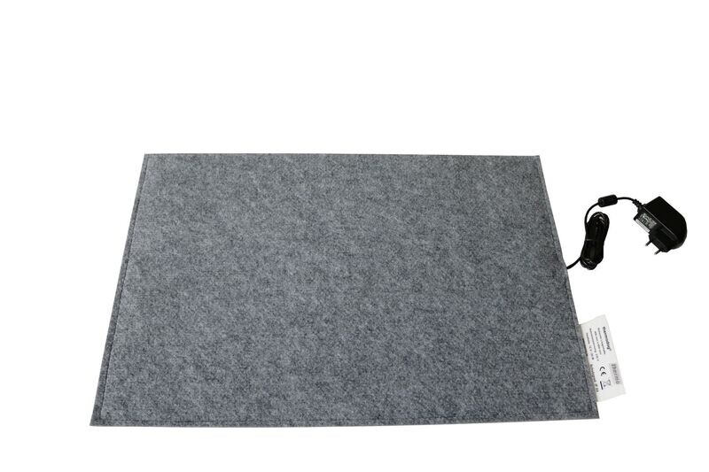 Hunde-/ Haustier-Heizmatte Wärmeplatte Filz 24V Trafo 58 x 81 cm