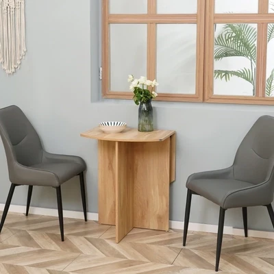 Esstisch, Klapptisch, für bis zu 4 Personen, klappbar, robust, Eichenoptik