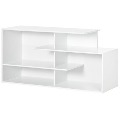 TV Bank mit 4 Regalen weiss