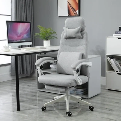 Ergonomischer Bürostuhl, Gamingstuhl, Drehstuhl Grau