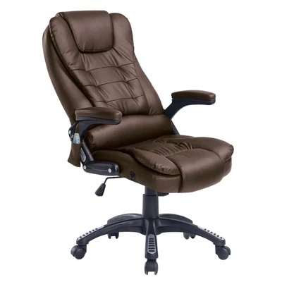 Massage-Chefsessel mit Wärmefunktion Gaming Stuhl braun