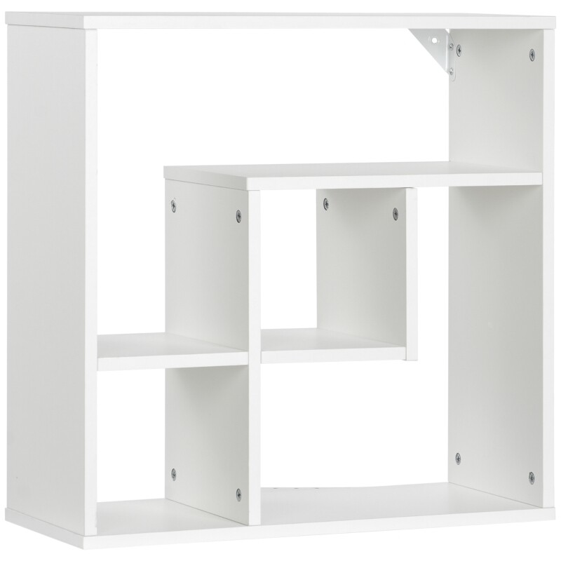Wandregal, schwebendes Regal, Bücherregal, Weiss