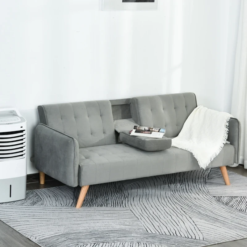 2-1 Design Schlafsofa Klappsofa 3-Sitzer Stoffsofa Chaiselongue Bettsofa Sofagarnitur