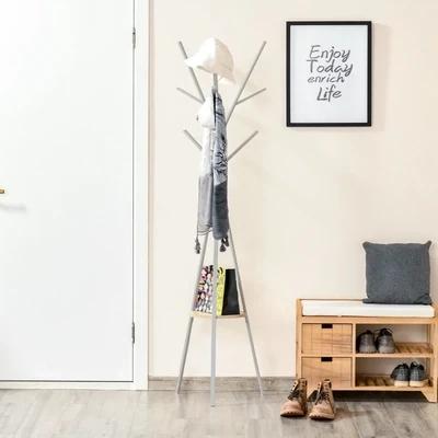 Kleiderständer Garderobenständer Flurgarderobe Weiss