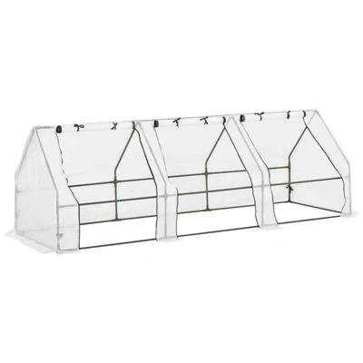Gewächshaus Treibhaus 270 x 90 x 90 cm Weiss
