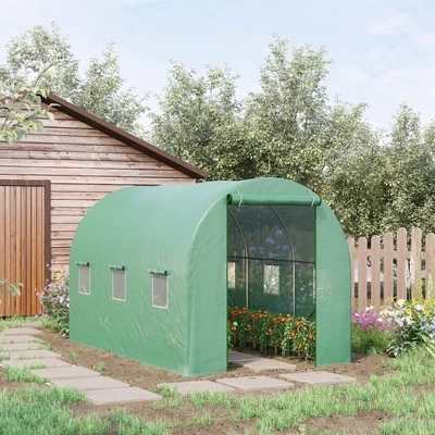 Foliengewächshaus 350 x 200 x 200 cm Tomatengewächshaus Treibhaus