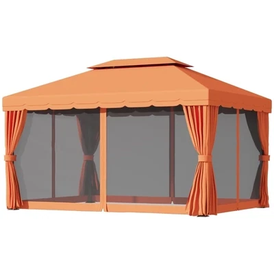 Luxus Pavillon Gartenpavillon Partyzelt Festzelt Gartenzelt Pagode Alu 3x4 m