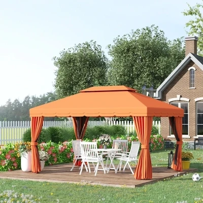 Luxus Pavillon Gartenpavillon Partyzelt Festzelt Gartenzelt Pagode Alu 3x4 m