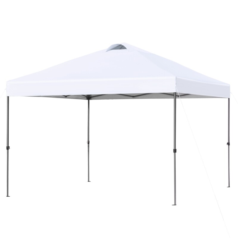 Garten-Pavillon Faltpavillon 2,95 x 2,95 x 2,64 m Pop-up Festzelt Gartenzelt weiss