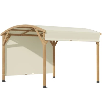 Pergola, Gartenpavillon, 3,20 x 3 m robuster Holzrahmen, creme,