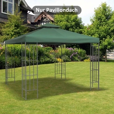 Ersatzdach 3x3m Dach für Metallpavillon grün