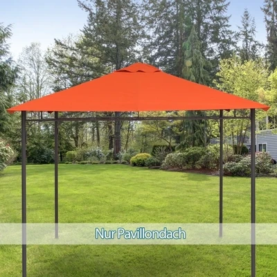 Pavillondach Ersatzdach für Pavillon Pavillonabdeckung Polyester Orange 3x3m